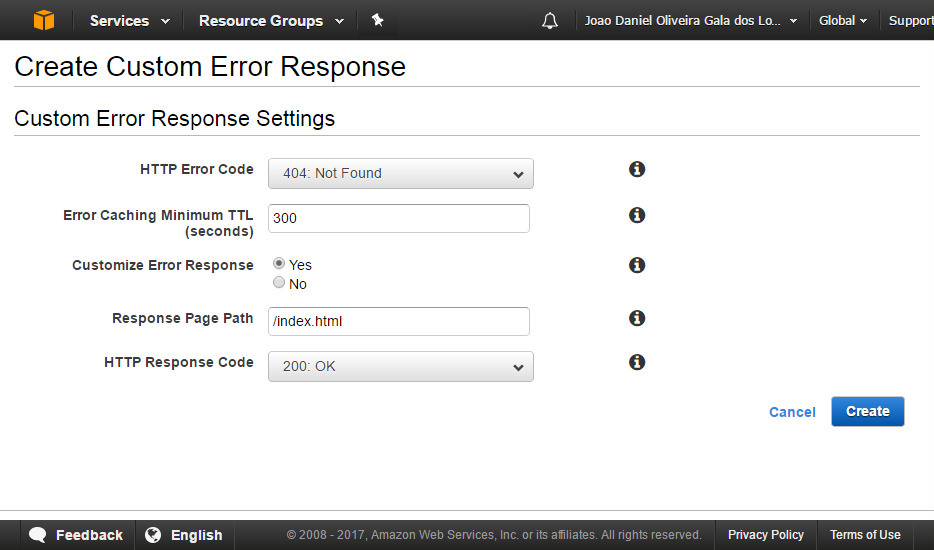 AWS CloudFront screenshot 10