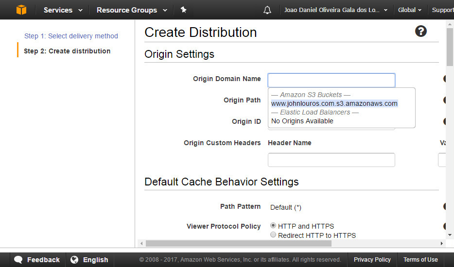 AWS CloudFront screenshot 3