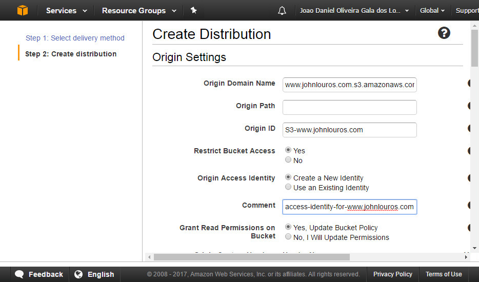 AWS CloudFront screenshot 4