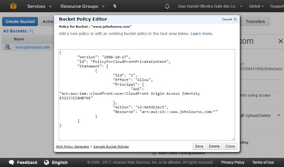 AWS CloudFront screenshot 7