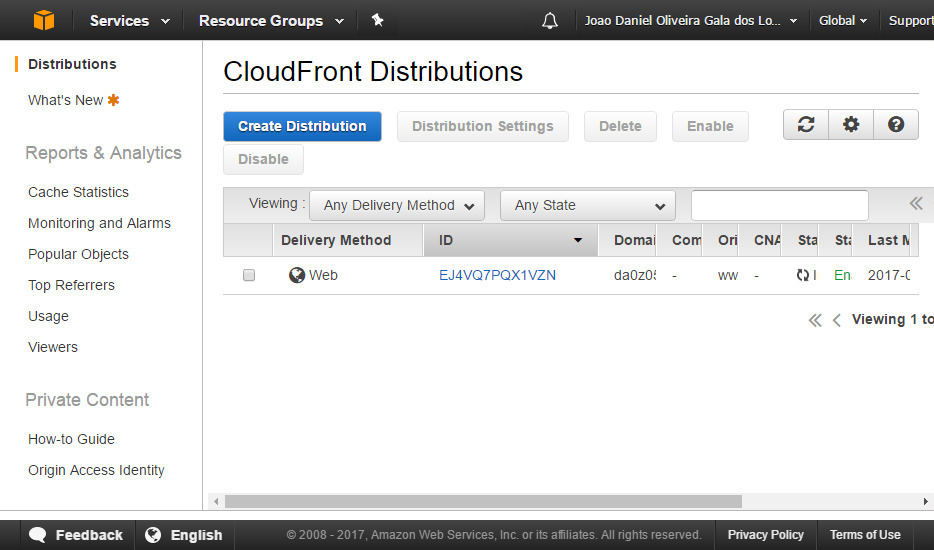 AWS CloudFront screenshot 8