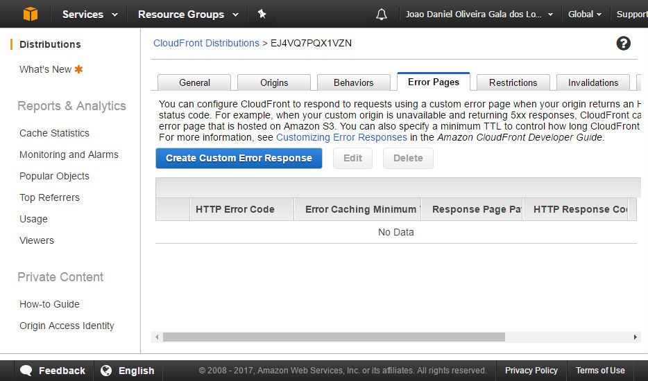 AWS CloudFront screenshot 9