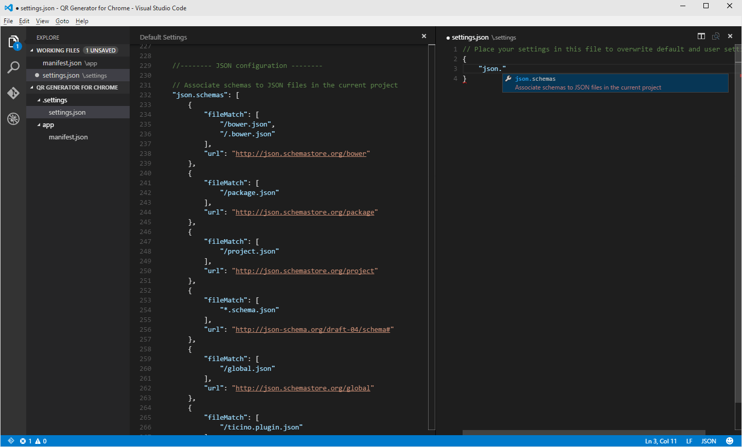 visual studio code workspace extensions